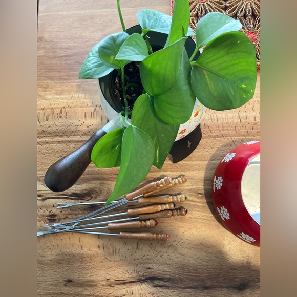 🌼vintage floral fondue set - Picture 14 of 14